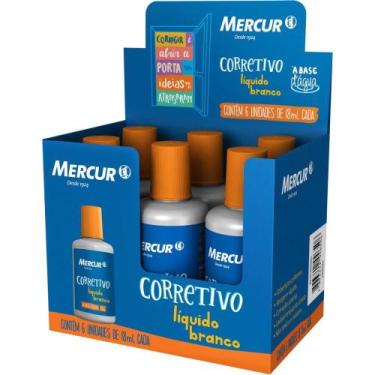 Imagem de Corretivo Líquido Mercur 18ML  Caixa com 6 Unidades