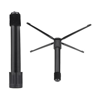Imagem de Suporte de flauta portátil dobrável para clarinete para flauta de oboé, suporte de tripé de 1,2 m, acessório de metal, leve, preto para flauta