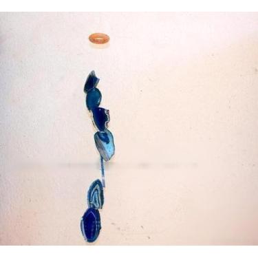 Imagem de Mensageiro dos Ventos Chapas de Agata Azul Paz e Calma - CristaisdeCur