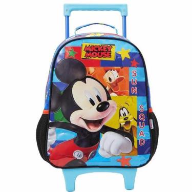 Imagem de Mochila Escolar Mickey Disney Mouse Rodinha Tam G Infantil - Xeryus