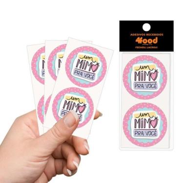 Imagem de 50 Etiquetas Adesivas  Mimo  Adesivos Recebidos  4Cm - 4FOOD PRINT