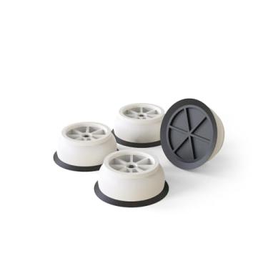 Imagem de BOBBYBEE Almofadas antivibração para máquina de lavar, empilháveis, amortecedores, cancelamento de ruído, lavadora, secadora, caminhada, evita ruído, transferência de vibração, estabilizador, suporte