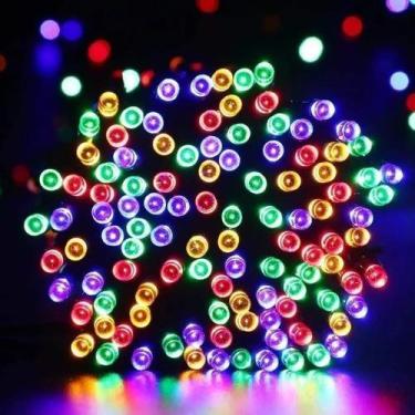 Imagem de Pisca com 50 Leds 220V 5 Metros - Fio Verde Colorido - Wincy Natal