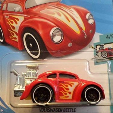 Imagem de Hot Wheels RED TOONED Series Volkswagen Beetle with Side Flames