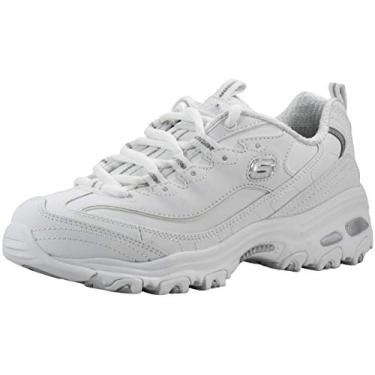 Imagem de Skechers Tênis feminino D'Lites-Play on Fashion, Branco/Prata, 41