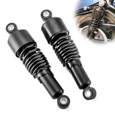 Imagem de WSays Amortecedores traseiros Kit de rebaixamento de 26 cm ajustável compatível com Harley Sportster 883 e 1200 1988-2003 e 2004-2023 preto brilhante