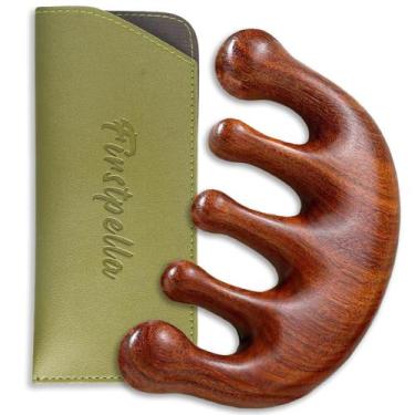 Imagem de Conjunto de Pentes de Massagem para Couro Cabeludo FIRSTPELLA - Madeir
