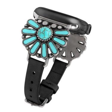 Imagem de Pulseira de Relógio W-RARA em Couro - Compatível com Apple Watch Femin