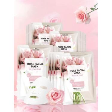 Imagem de Máscaras Faciais IREV Rose Skincare - Nutritivas e Iluminadoras (10 Un
