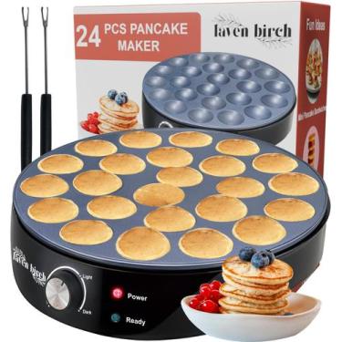 Imagem de Máquina de Panquecas Elétrica Mini Laven Birch - Antiaderente - 24 Uni