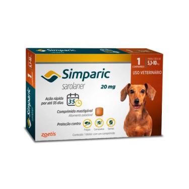 Imagem de Antipulgas Simparic Cães 20mg 5,1 a 10 kg 1 comprimido - Zoetis
