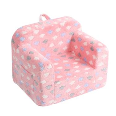 Imagem de Givjoy Cadeira infantil – Sofá infantil de pelúcia com alça de transporte, espreguiçadeira conversível confortável para meninos e meninas, quarto e cadeira de leitura