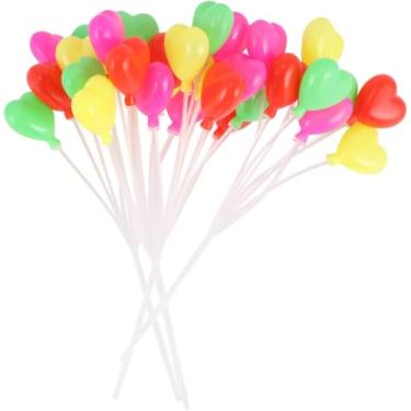 Imagem de 5 Bunches Mini Balloon Decorations - DIY Balloon Cloud, Cupcake Toppers, Wedding Ornaments, Cake Picks for Parties, Plastic Miniature Balloon Balloons for Cake Decoration, Birthday & Dessert Toppers