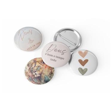 Imagem de kit com 4 Botons Broche Alfinete - Coleção Motivacional - Button, Pin