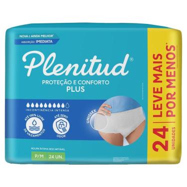 Imagem de Roupa Íntima Descartável Plenitud Plus para Incontinência P/M-24 Unidades