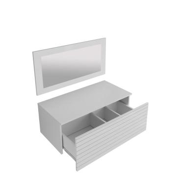 Imagem de Penteadeira Suspensa Com 1 Espelho E Com 1 Gaveta - Branca