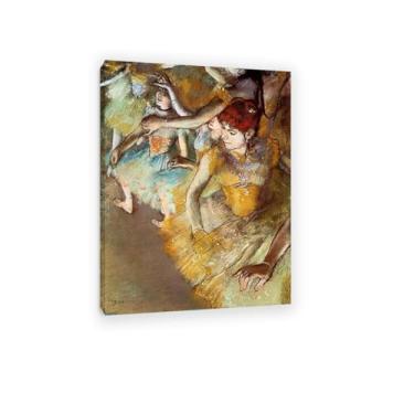 Imagem de SDYJ6GSW Edgar Degas Prints Ballet Dancers on the Stage Giclee Canvas Art Print Impressionism Wall Art Ballerina Poster Vintage Edgar Degas Decoração de parede 42x30cm (43.2x30.5 cm) Moldura interna
