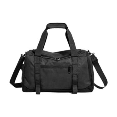 Imagem de Deevoka Bolsa de ginástica bolsa de viagem com compartimento de sapatos portátil grande fitness leve para treinar mulheres de ginástica de pesca de natação, Preto