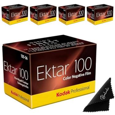 Imagem de Película Kodak Ektar 100 35 mm Pacote com 4 – Película colorida de exposição ISO 100, 36 para câmera de filme de 35 mm – Inclui pano de microfibra premium Balveli