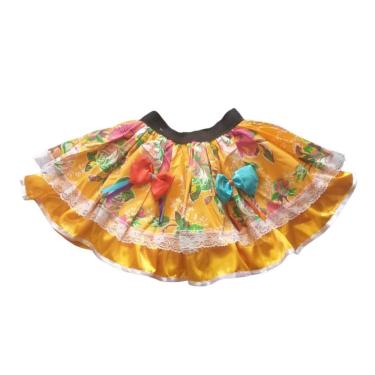 Imagem de Saia Festa Junina Caipira Rodada c/ Babado e Renda