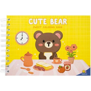 Imagem de Livro De Colorir Bobbie Cute Bear 50 pág Capa Dura Todolivro