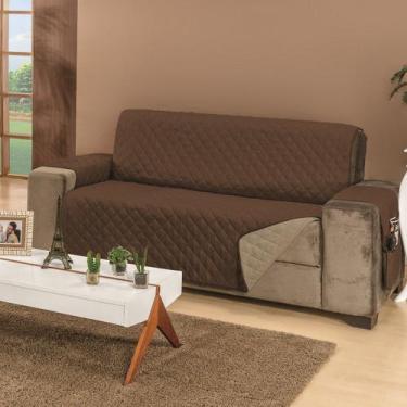 Imagem de Protetor de Sofá Impermeável King 3 Lugares King Kaqui/Marrom - MR Enx