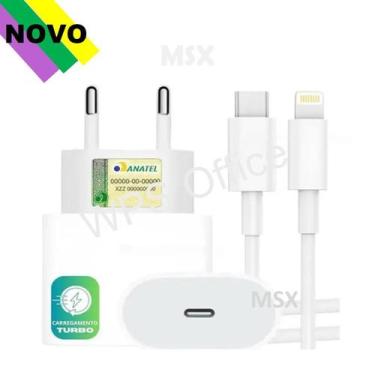 Imagem de Carregador Usb C Lightning Completo Fonte 20W Ultra Rapido Compatível 