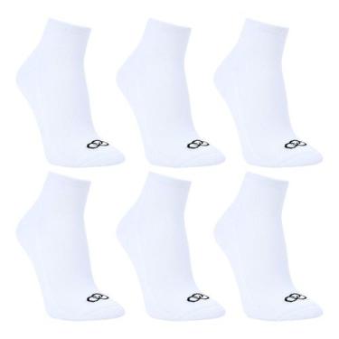 Imagem de Kit Meia Olympikus Cano Curto C/ 6 Pares Feminino, Branco, 33/38