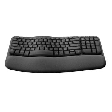 Imagem de Teclado Logitech WAVE KEYS, Sem fio, Ergonômico e Compacto Grafite Pad