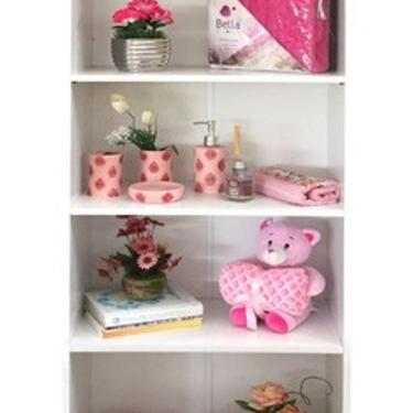 Imagem de Estante De Prateleiras Maquiagem Biju Lojas Salão Branco