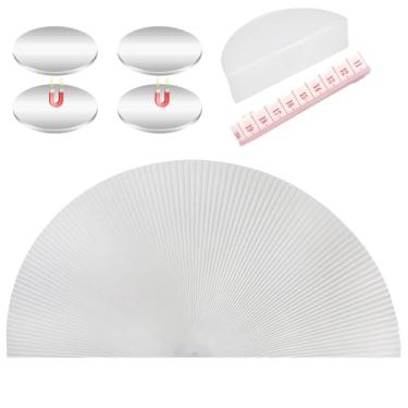 Imagem de Persianas de janela de arco, meio círculo, blecaute, sem fio, sem broca, para janelas, meia lua, tecido favo de mel, sem ferramentas, escurecimento da sala, fácil instalação