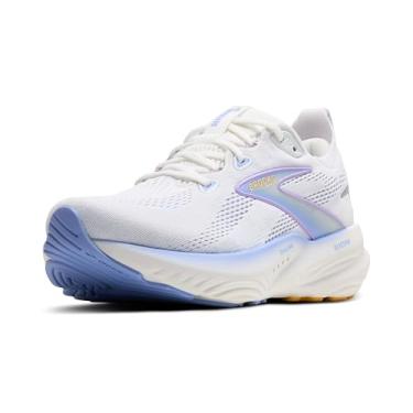 Imagem de Brooks Tênis de corrida feminino Glycerin 22 Neutral, Branco/azul garça/damasco, 39