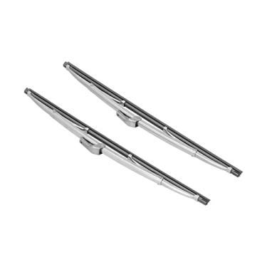 Imagem de TOPINCN Discos de Disco de Painel de Prata Polidos Universais - Lâminas de Limpador para Carros de Aço Inoxidável Permanente Lâminas para a Prova de Chuva e Uso Ensolarado