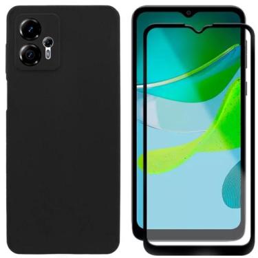 Imagem de Capa Capinha Case Preta + Película 3D Compatível Com Moto G13 - HREBOS