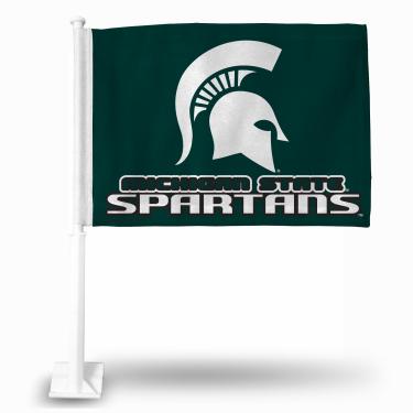Imagem de Bandeira de carro NCAA Michigan State Spartans com mastro incluído