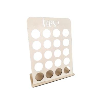 Imagem de Porta Cápsulas Três Corações Grande MDF branco - trova