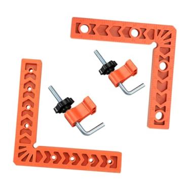 Imagem de Ｂｅｓｇａ Régua de ângulo reto de 90 graus com 2 grampos de canto, ferramenta de carpinteiro, esquadro de fixação para armários de moldura de quadro, Xl