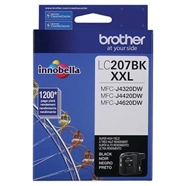 Imagem de Brother Cartucho de tinta para impressora LC207BK de alto rendimento, preto