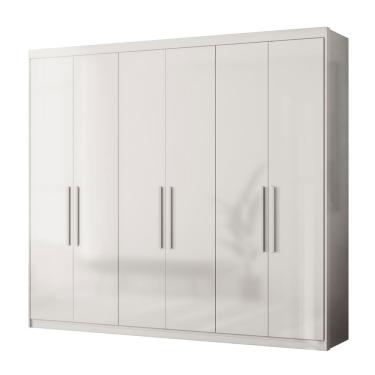Imagem de Guarda Roupa Casal 6 Portas 2 Gavetas 4 Prateleiras Venice Branco - Demóbile