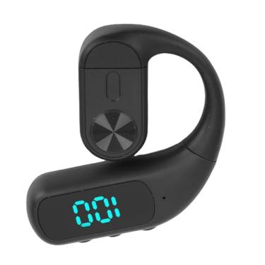 Imagem de EBTOOLS Fone de Ouvido Bluetooth, Fone de Ouvido Sem Fio Bt5.5, Microfone com Cancelamento de Ruído, com Gancho, 180 Mah, Eixo Giratório de 180 Graus, Display Digital, para Trabalho (Preto)