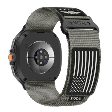 Imagem de Pulseira masculina de nylon resistente para Samsung Galaxy Watch 8 Classic de 46 mm/Galaxy Watch 8 de 44 mm e 40 mm e 40 mm, pulseira esportiva de nylon macio para Galaxy Watch 8/Classic