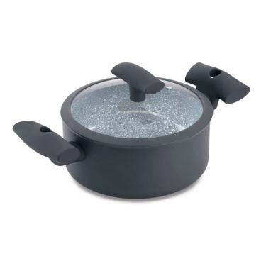 Imagem de Caçarola Hercules Redonda Antiaderente Ceramica Indução Cinza 22x9cm 3L