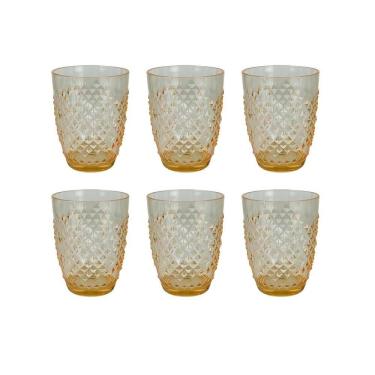 Imagem de Conjunto 6 Copos de Acrílico Âmbar 11,5cm RJW0007 BTC