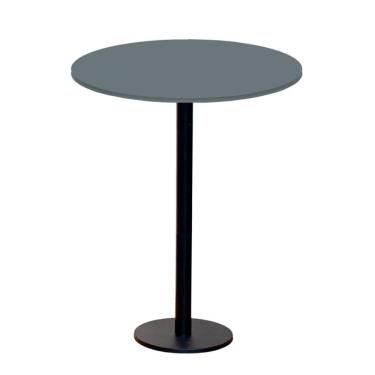 Imagem de Mesa Pisa Beta Bistrô Fratini 107,50cm (A) Disco Redondo Preto Tampo MDP Redondo Grafito 70cm (L)