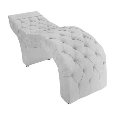 Imagem de Maca Estofada Estética Cílios Salão Spa Suede Yasmim Branco