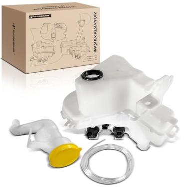Imagem de A-Premium Conjunto de tanque de reservatório de lavadora de para-brisa compatível com Subaru Crosstrek 2018 2019 2020 2021 2022 2023 - com bomba de tampa e arruela e sensor de nível de fluido