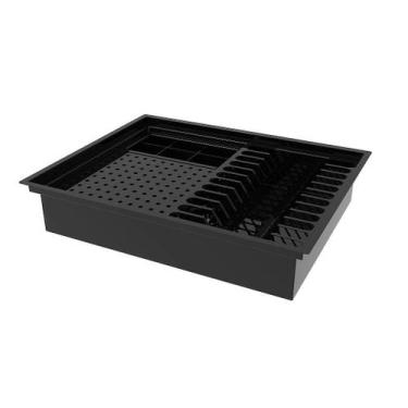 Imagem de Escorredor Embutido Calha Escorredora Inox Pintado Preto 50x40 - HZ