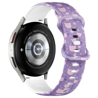 Imagem de Pulseira de silicone macia compatível com Samsung Galaxy Watch 6/Classic, Galaxy Watch 5/PRO, Galaxy Watch 4 Classic Sports Watch 6 / Classic, Galaxy Watch 4