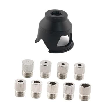 Imagem de Bothyi Kit de gabarito de pino autocentrante, de punção, guia de broca de pino, de furo reto para carpinteiros de marcenaria faça, Preto