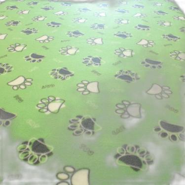 Imagem de Tecido Malha Soft Estampada Patas Cinza E Branco Fundo Verde